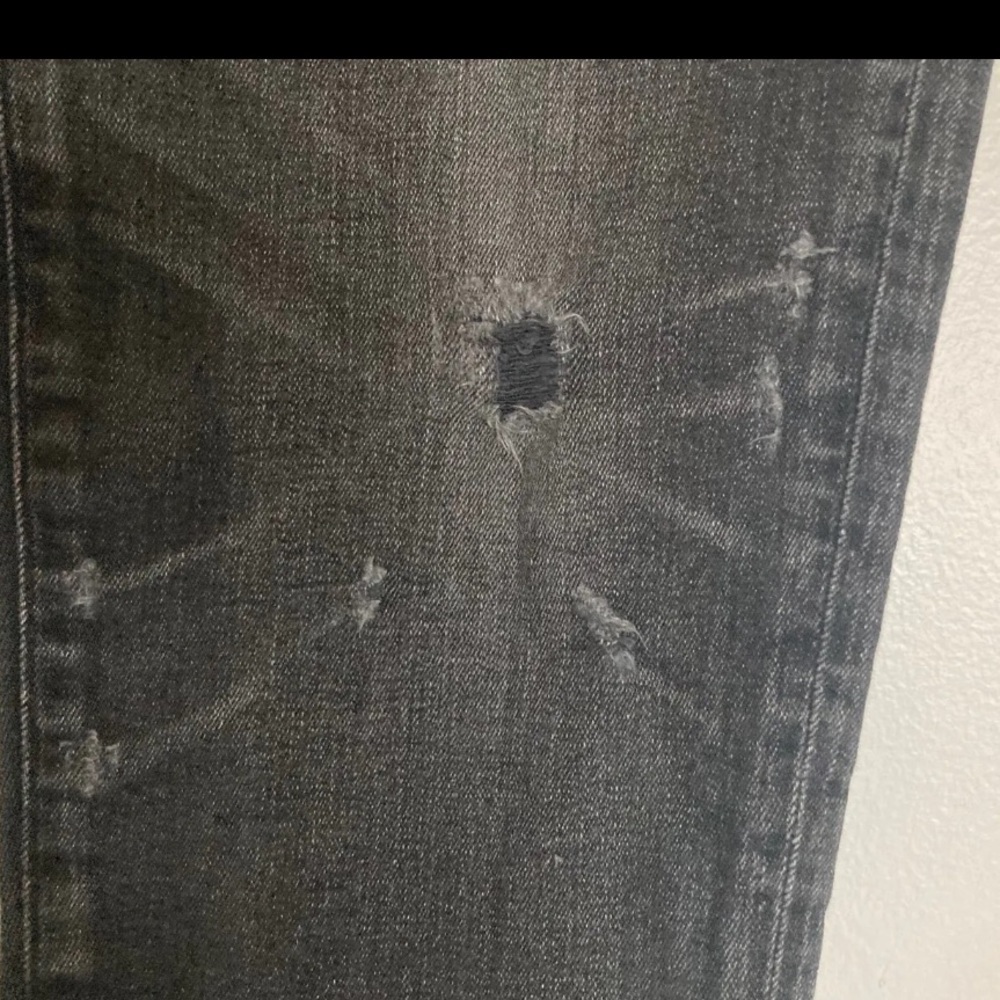Moussy vintage SAAB black slightly intentionally distressed black denim size 27 - Picture 10 of 15